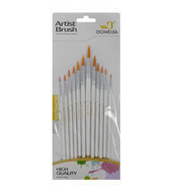 Без бренда «Набор круглых нейлоновых кистей для рисования «Две картинки» (12 шт.) белые» в Перми