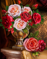 Без бренда «Букет роз в изящной вазе (20шт)» в Перми