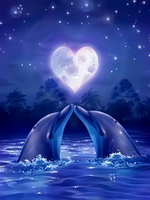 Без бренда «Дельфины под луной вида сердца (20шт)» в Перми