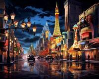 Картина по номерам «Ночной Лас-Вегас»