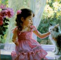 Без бренда «Девочка с кошкой на подоконнике» в Перми в интернет-магазине  Без бренда «Девочка с кошкой на подоконнике» в Перми