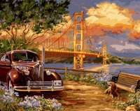 Без бренда «Американский автомобиль на фоне моста через залив» в Перми