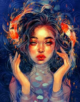 Без бренда «Девушка и карпы кои» в Перми в интернет-магазине  Без бренда «Девушка и карпы кои» в Перми