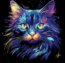 Яркий пушистый кот