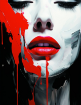 Портрет девушки в краске