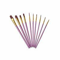 Без бренда «Кисти для рисования набор (10 шт) сиреневые» в Перми