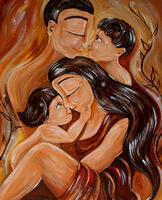 Картина по номерам «Милая семья»